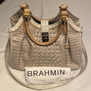 Beautiful EUC Tri color Elise Brahmin handbag